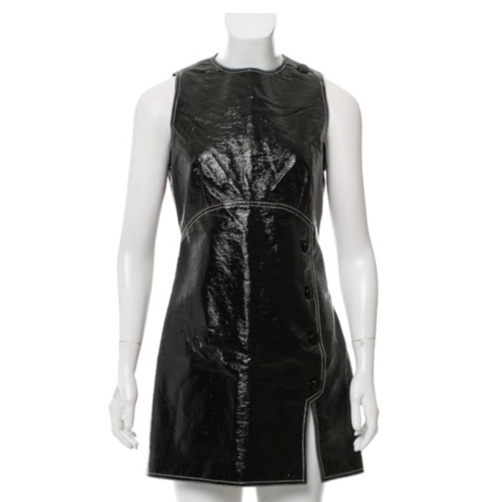 NWT Misha Nonoo Black Faux Leather Dress